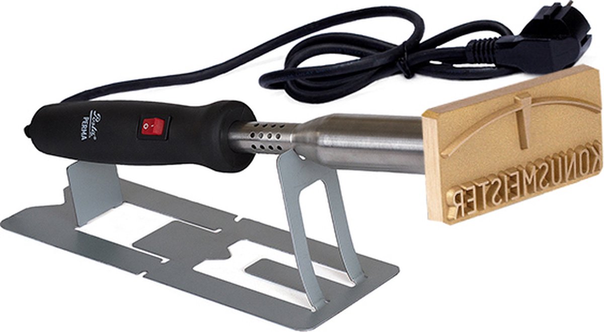 Posta Perma | elektrisch stempel | 70x40mm-200 Watt-Messing-E/F-stekker (Benelux)